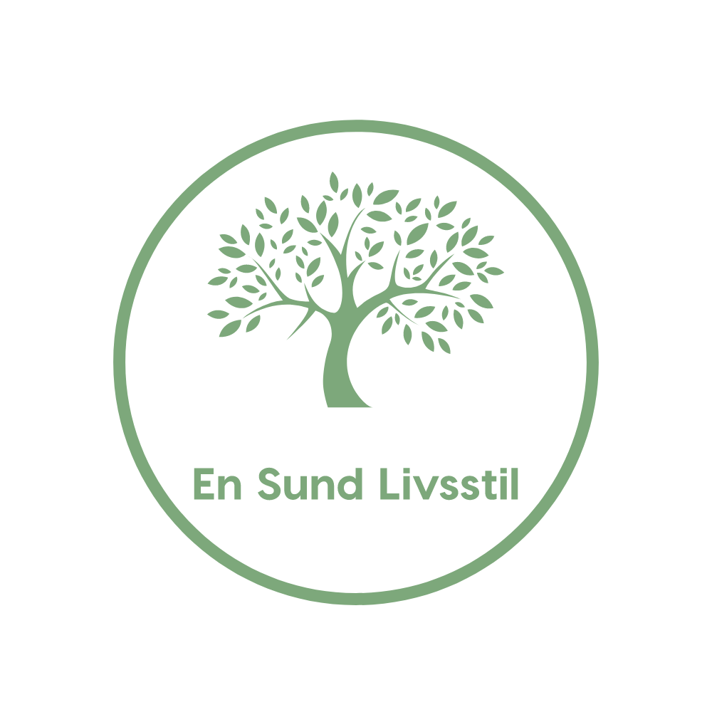 En sund livsstils logo i grøn med hvid baggrund